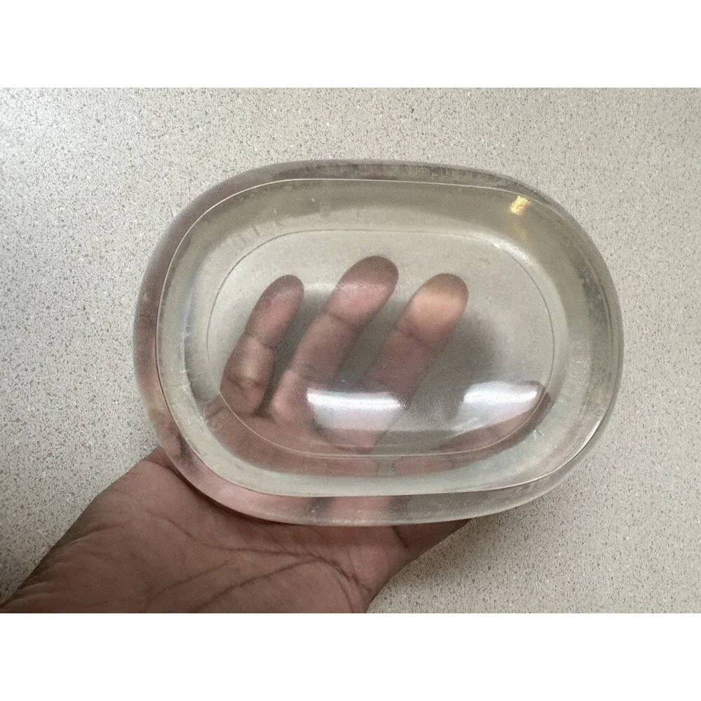 Vintage MCM Acrylic Lucite Soap Dish Trinket Jewelry - MINIMALIST VTG